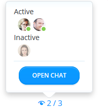 Window showing active and inactive user during live share.