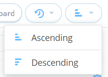 Filter for sorting templates: ascending and descending.  