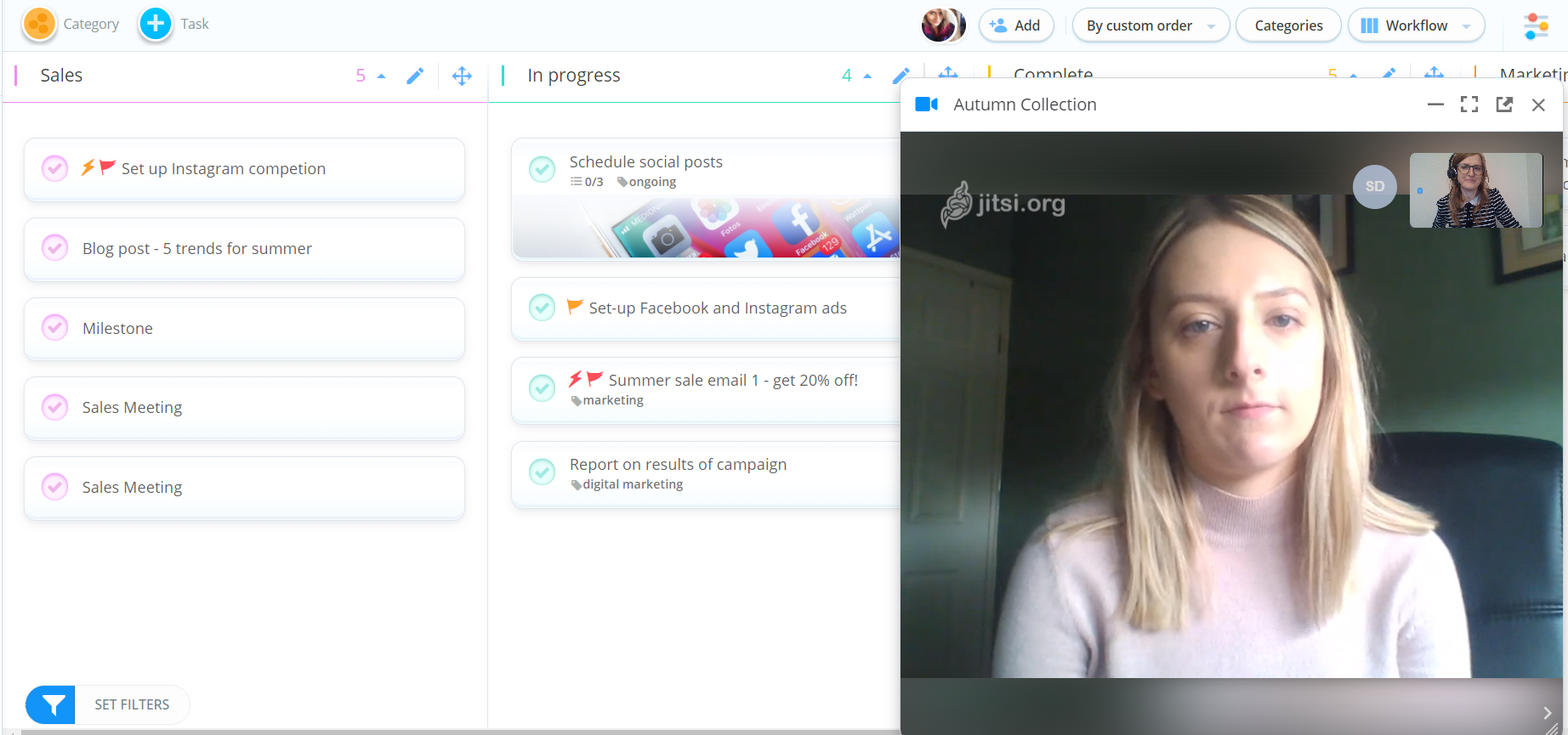 The Video chat will now open