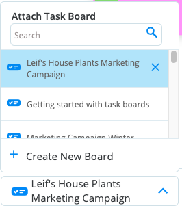 Click X next to task board name