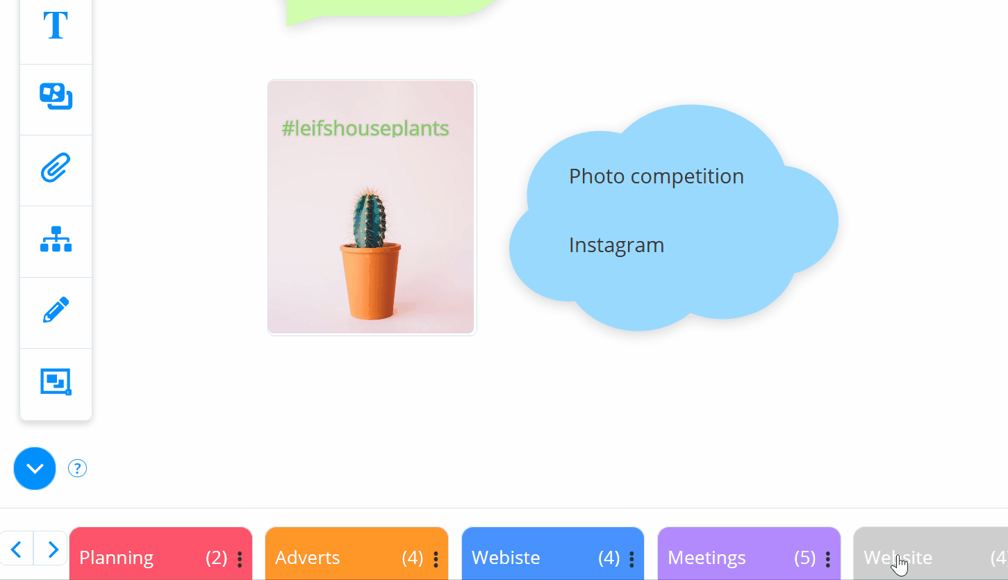 Drag icon into chosen category