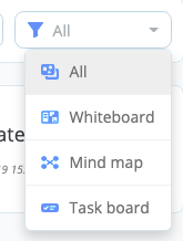 Click on Create new, then choose "Whiteboard".