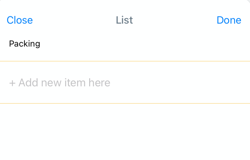  Double tap on "new list" and type to replace the name.