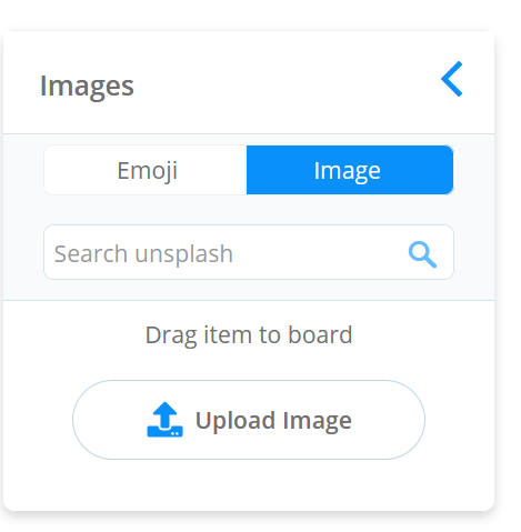 Upload button on image options