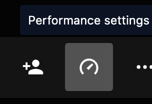 Performance settings
