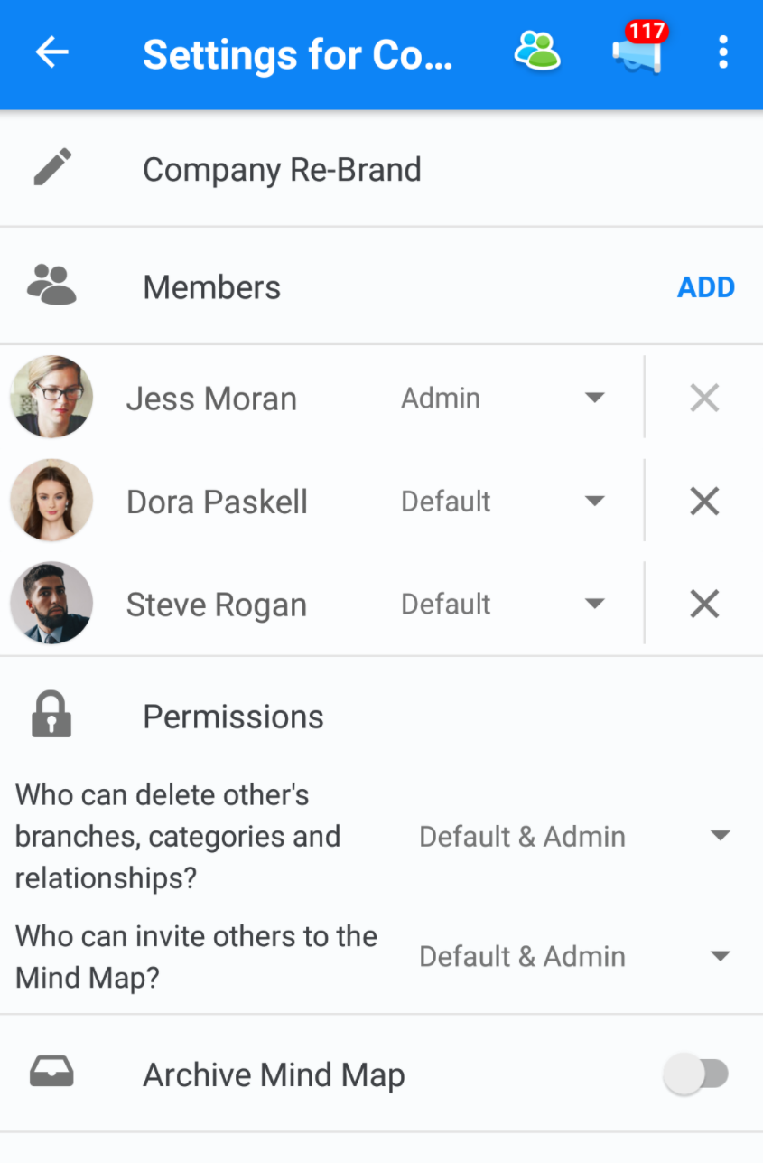 Add users to your board and define their access level