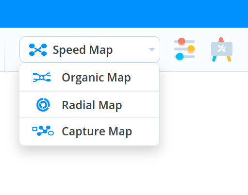 Pick between organic, speed, radial and capture map styles