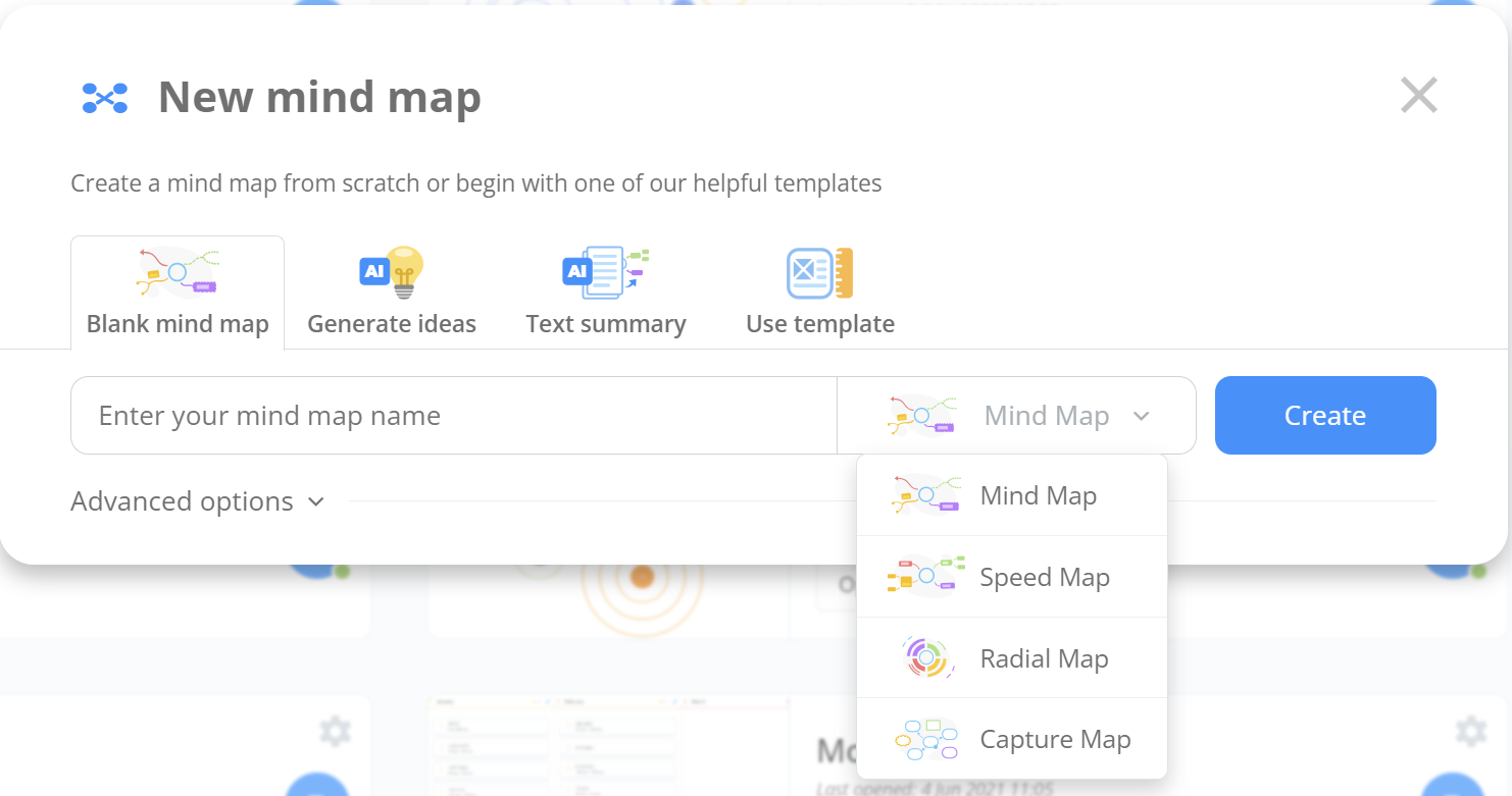 Selecting blank map style. 