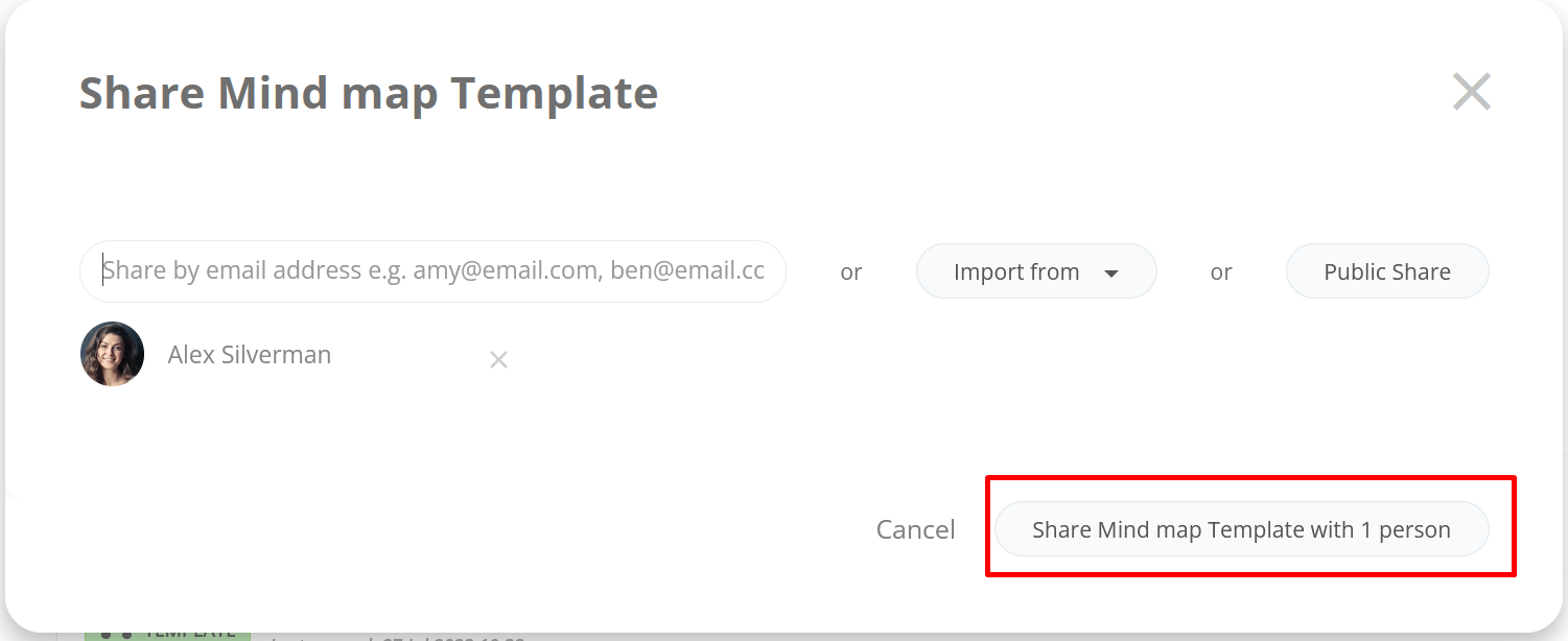 Confirming the Sharing option.